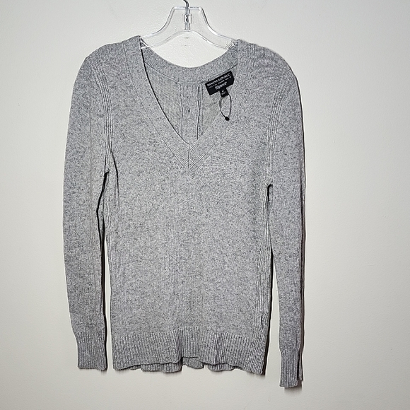 Banana Republic Filpucci Button Back V-Neck Sweater Merino Wool Cashmere Blend - Picture 1 of 8